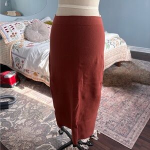 Babaton Terracotta Pencil Skirt